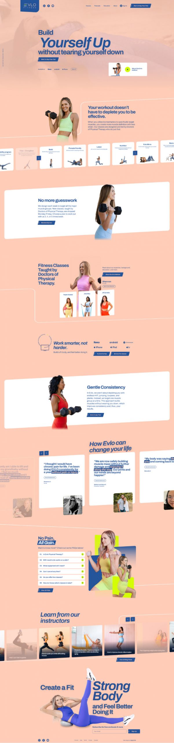 evlo website screenshot