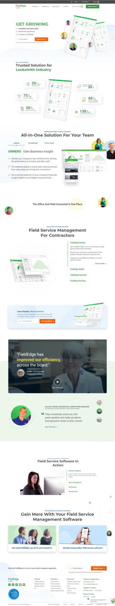 fieldedge website screenshot