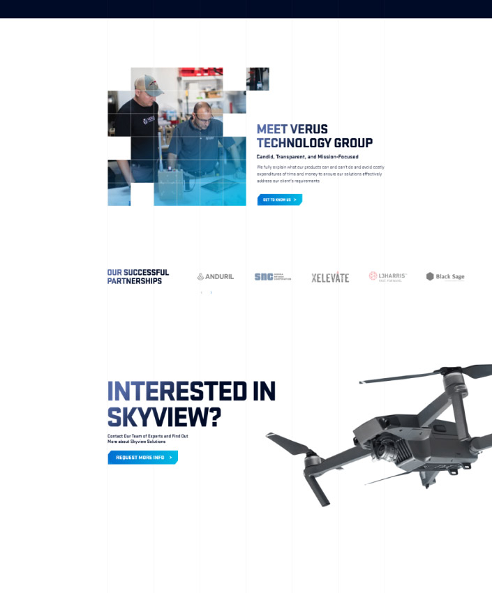 Verus full web design image