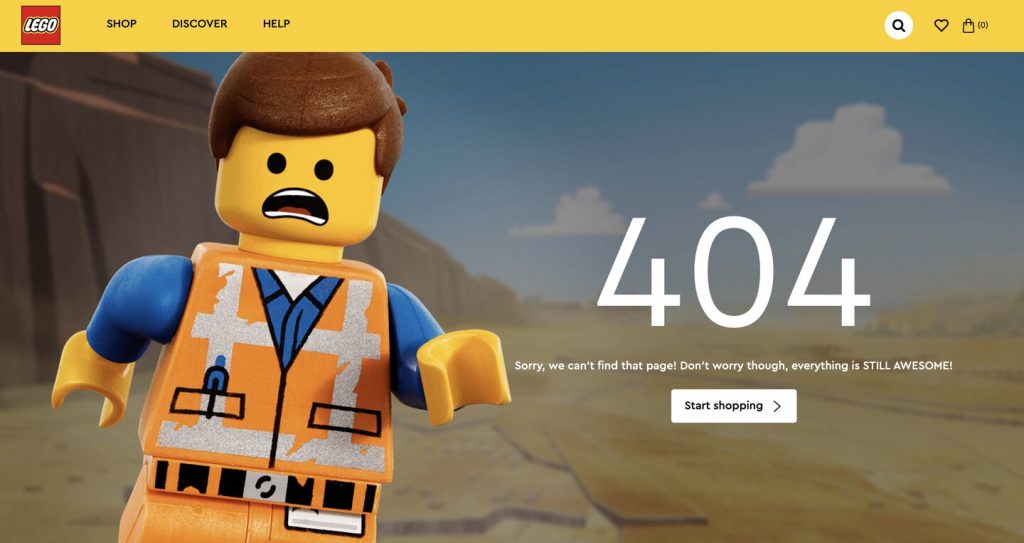 Lego homepage