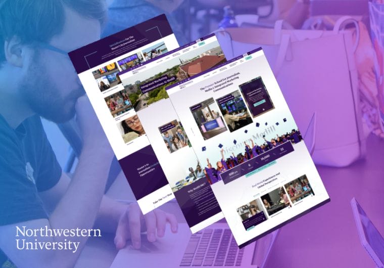 Northwestern University website design showcase featuring responsive academic layouts and student-focused digital experience