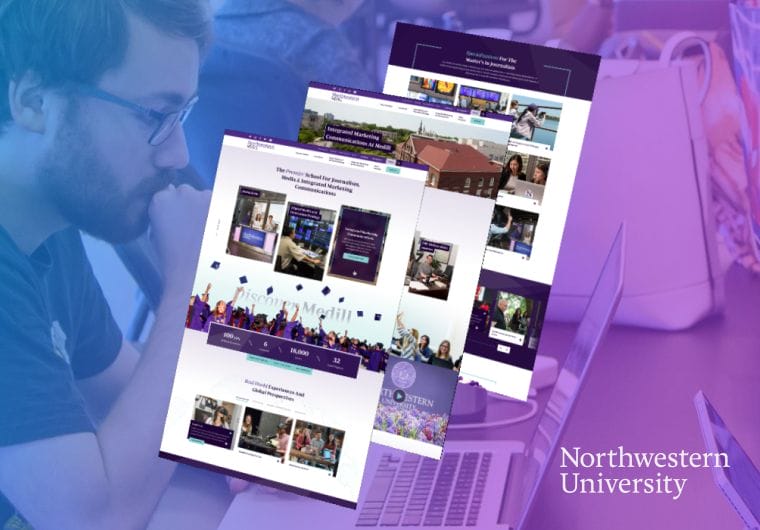 Northwestern University education website design showcase featuring modern academic layouts and student-focused user experience