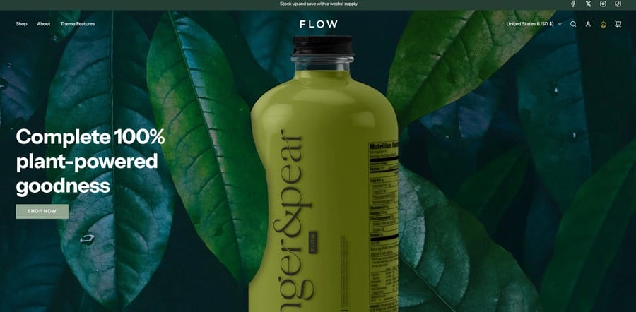 Flow website screenshot