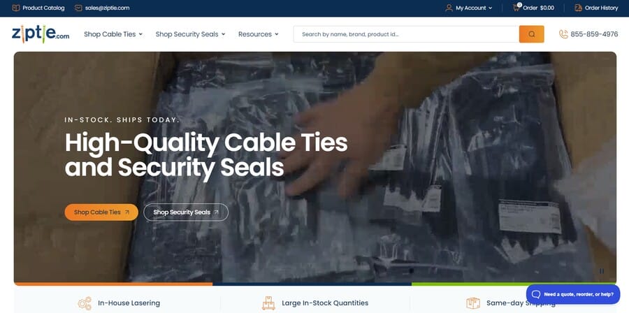 ZipTie website screenshot