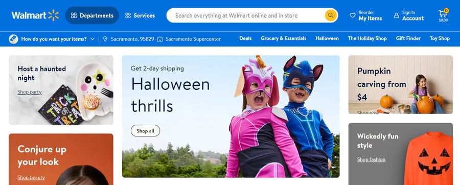 Walmart's Halloween web ads