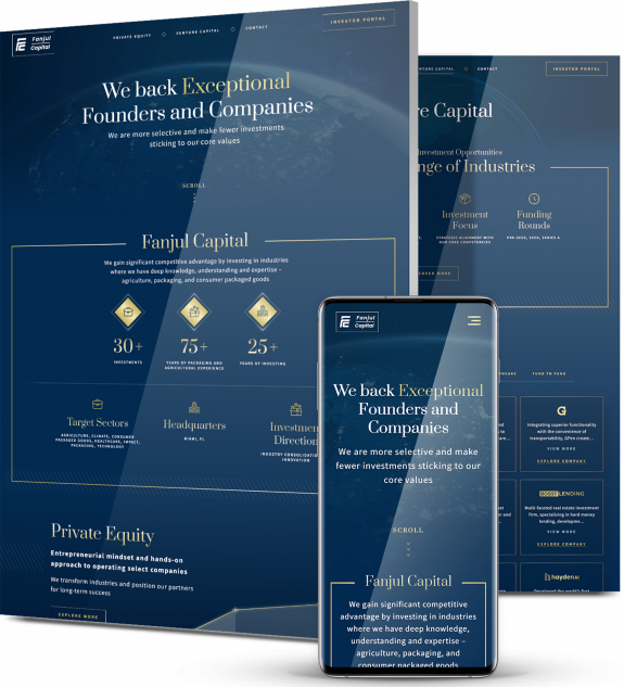 Fanjul Capital web design collage