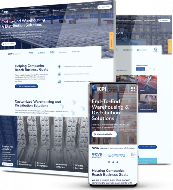 KPI web design collage