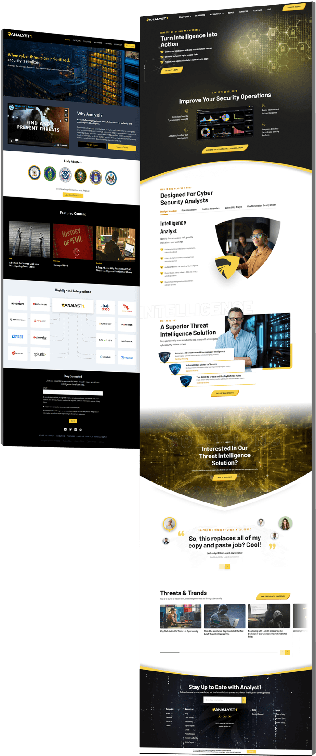 Image showing Analyst1's before and after website design