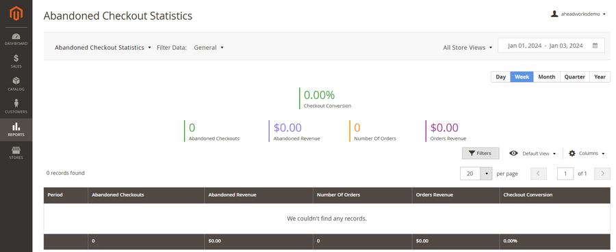 Aheadworks' smart one step checkout extension demo screenshot