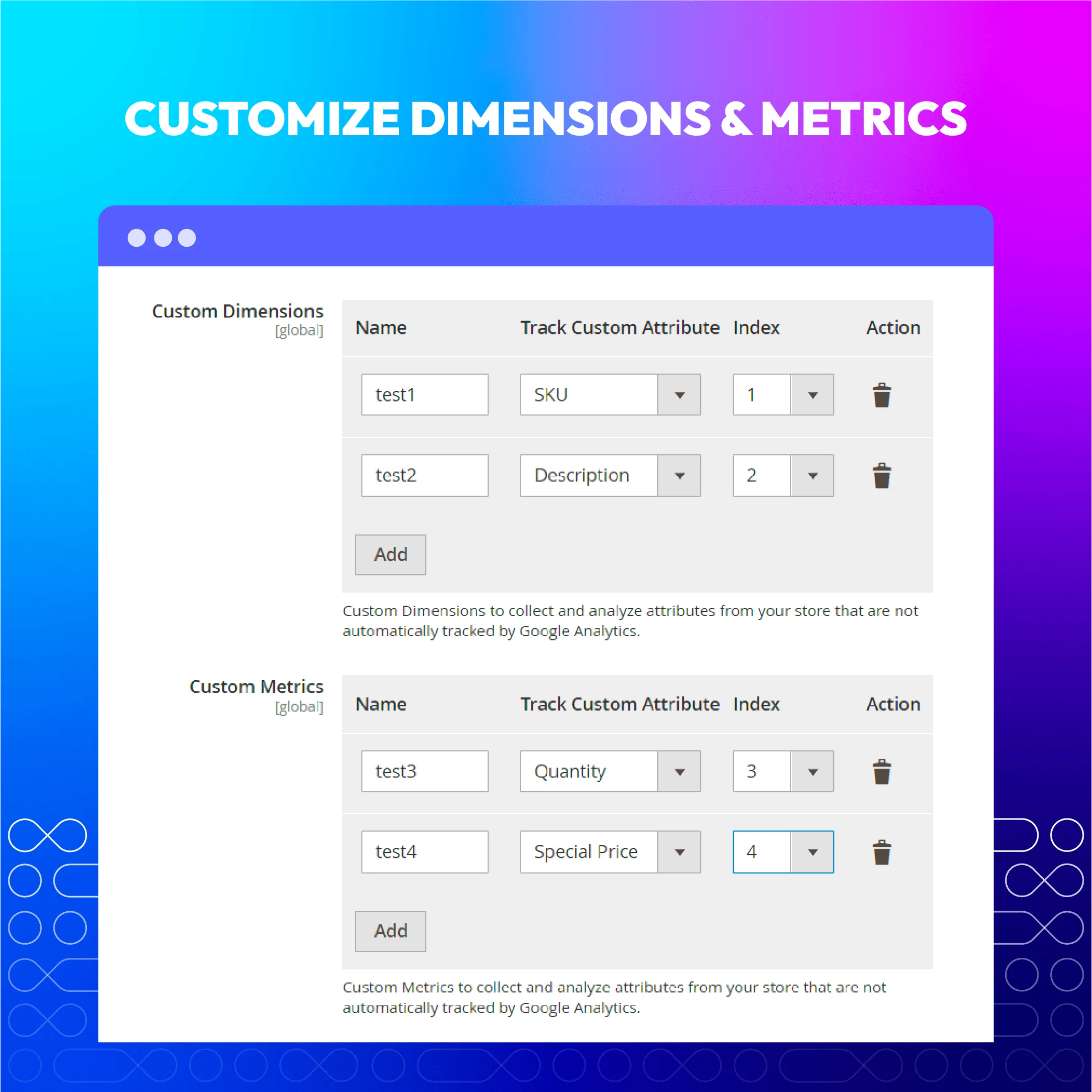 Demo custom fields for the MagePlaza GTM & Analytics Magento extension