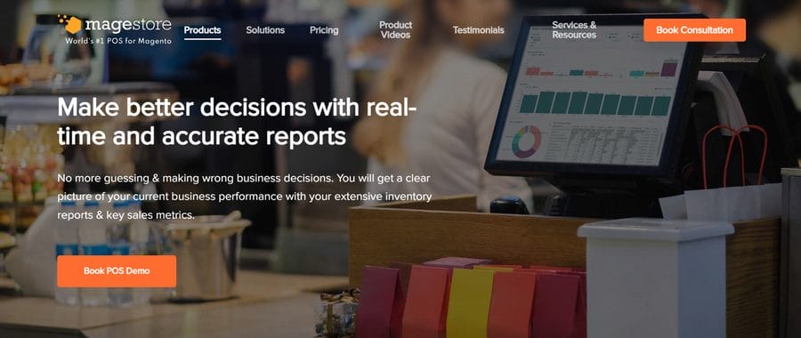 Magestore POS' website homepage