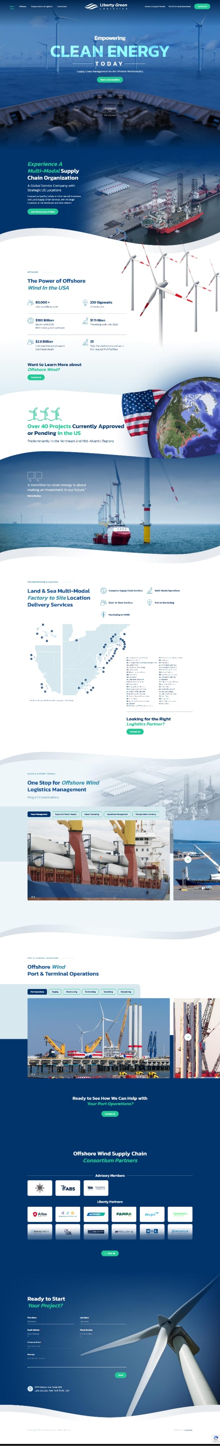 Liberty Green Logistics website screenshot