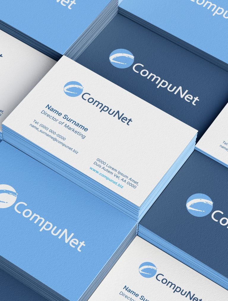 Brand book design images for CompuNet
