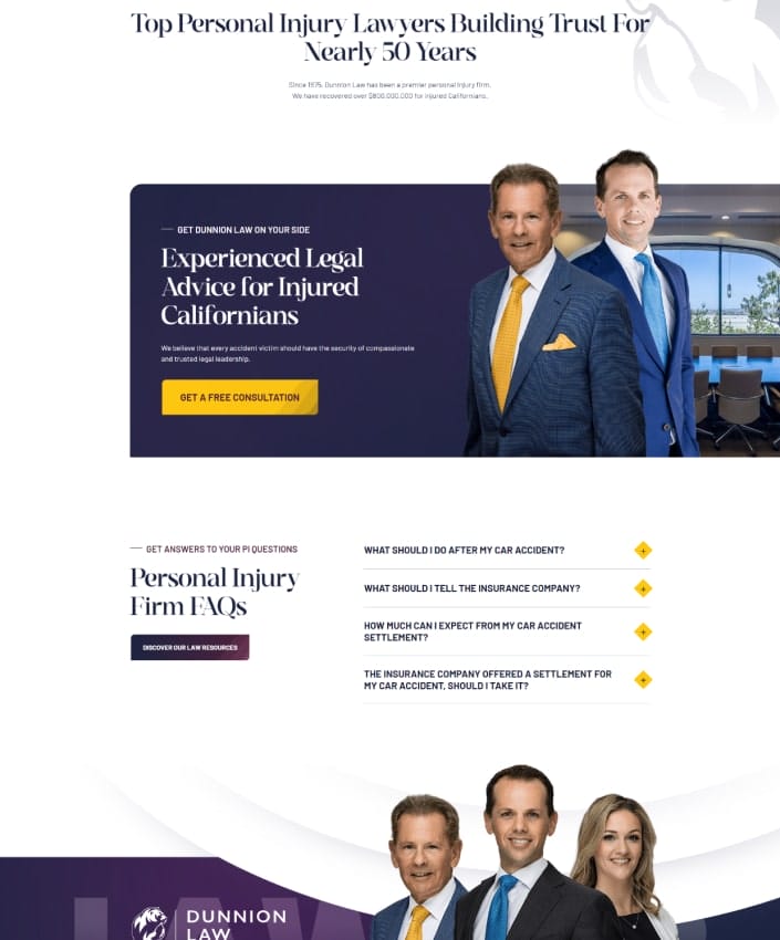 Dunnion Law website screenshot