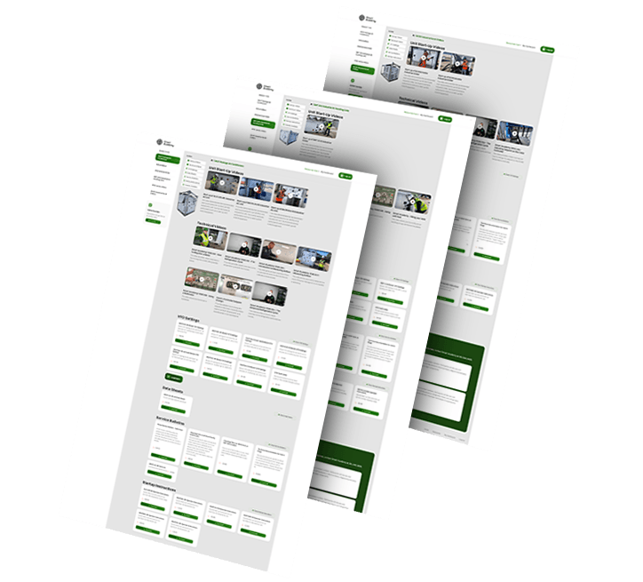 Three stacked images of Smart Academy's website design