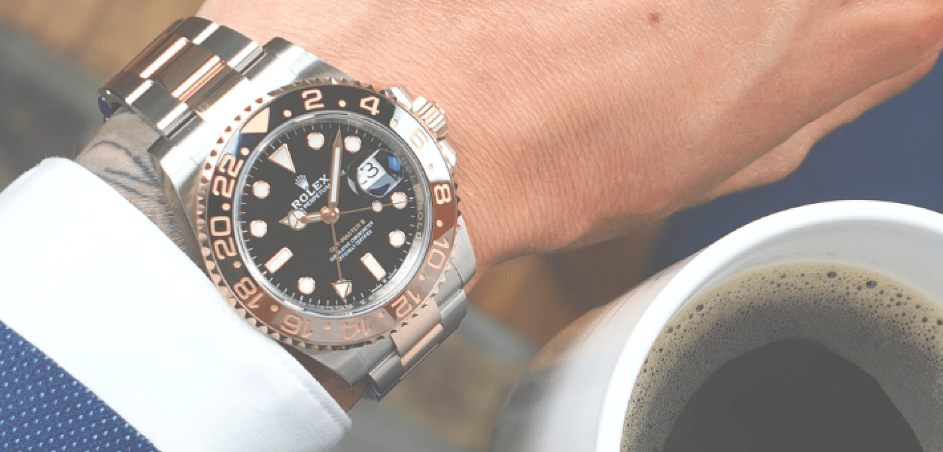 A Rolex on a wrist