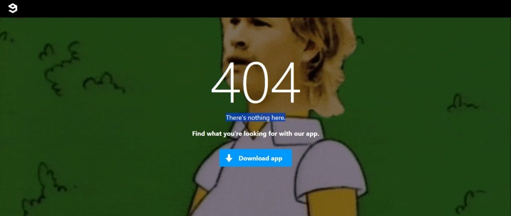 A screenshot of 9GAG's 404 page
