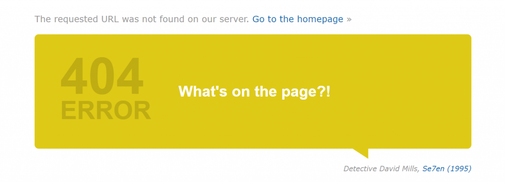 A screenshot of IMDb's 404 page