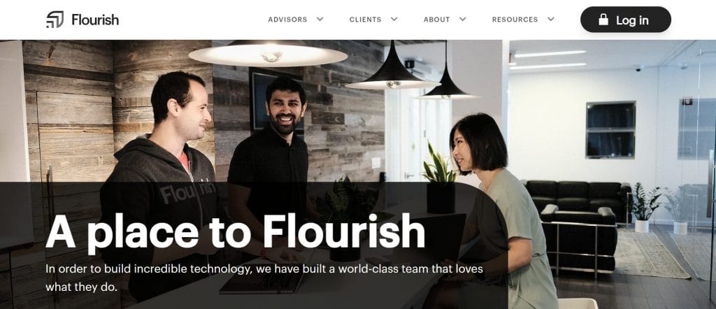 Flourish's website homepage screenshot