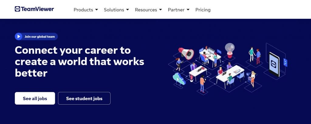 TeamViewer's careers page