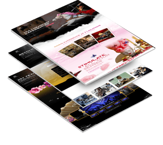 Barton-G-stacked Three vertically stacked images of Barton G's website design