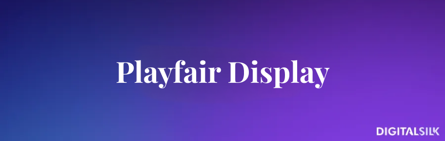 Image showing the Playfair Display font