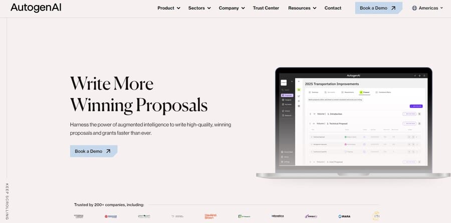 AutogenAI website screenshot