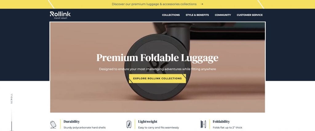 Rollink website screenshot