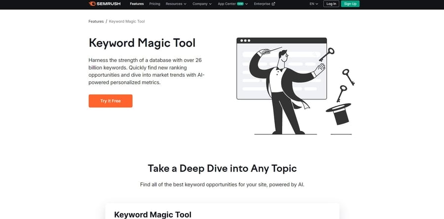 SEMRush website screenshot