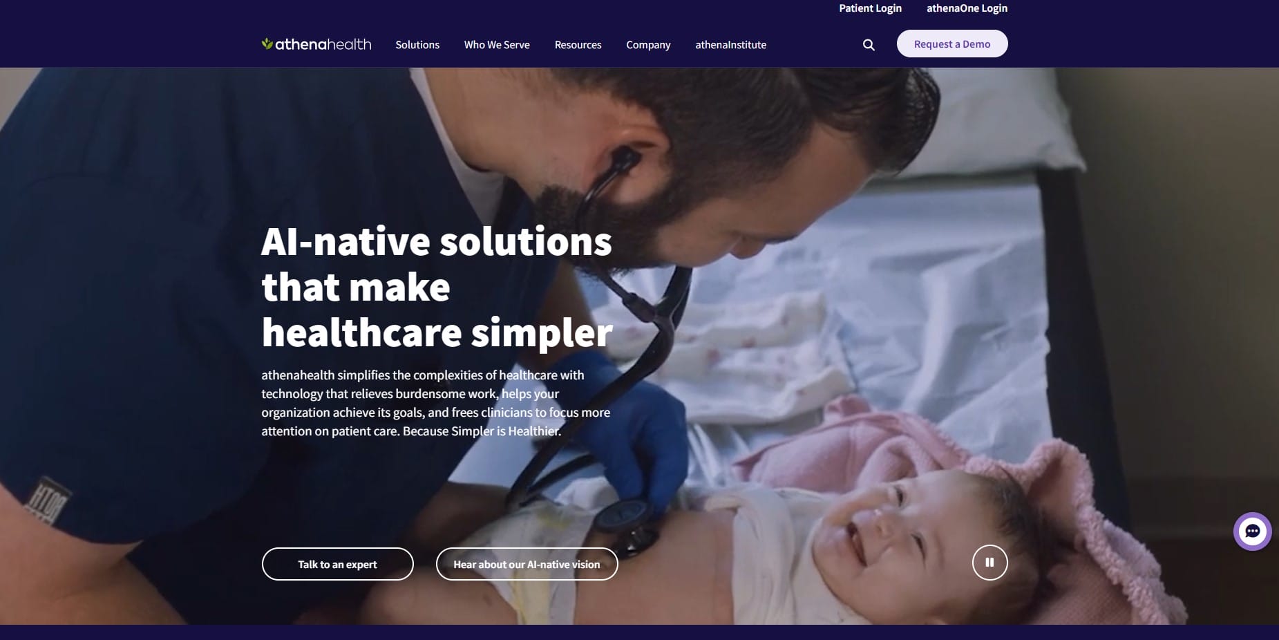 Athenahealth website screenshot