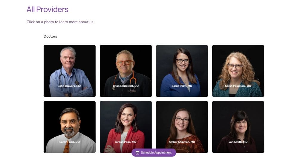 Just Kids Pediatrics website screenshot