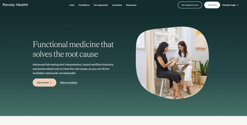 Parsley Health website screenshot