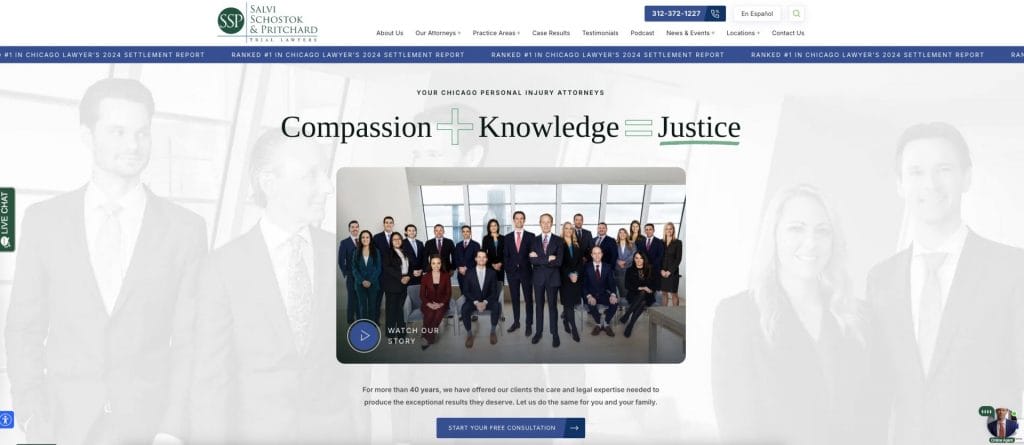 Salvi, Schostok & Pritchard website screenshot