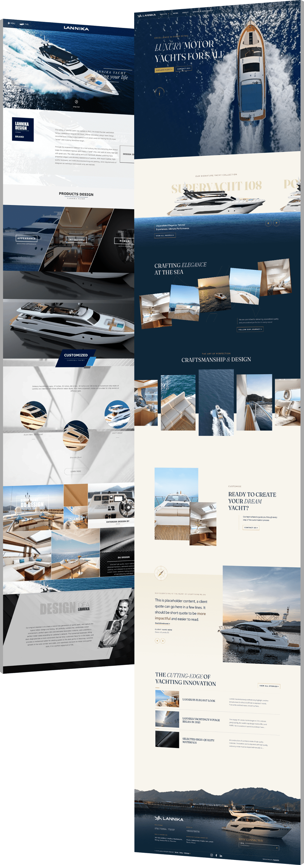 Image showing the before and after of Lannika's website design