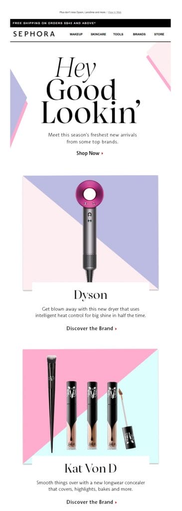 Image showing Sephora's email example