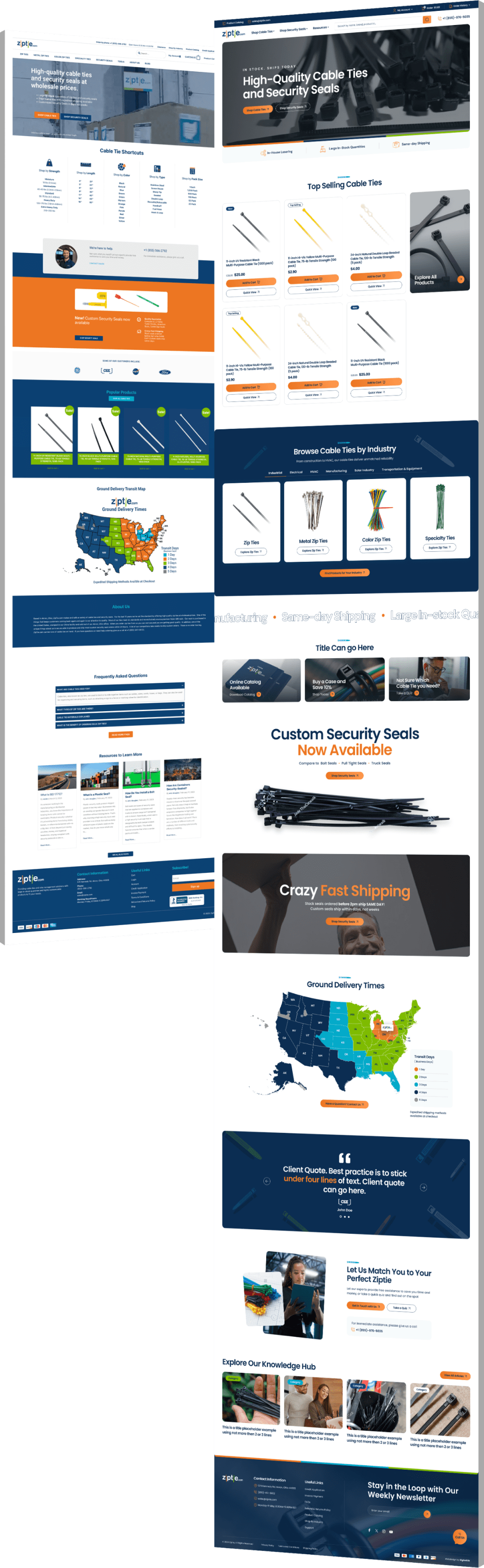 Image showing ZipTie's before and after website design