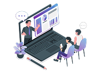 Laptop showing analytics graphs