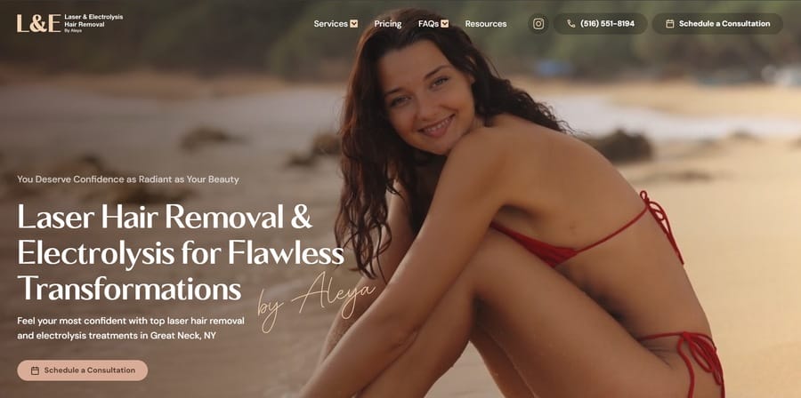 Laser By Aleya website screenshot