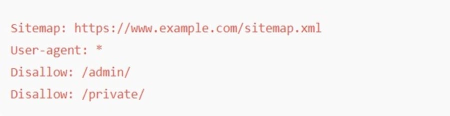 Image showing robots.txt example