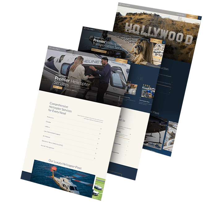 Helinet Aviation new website pages