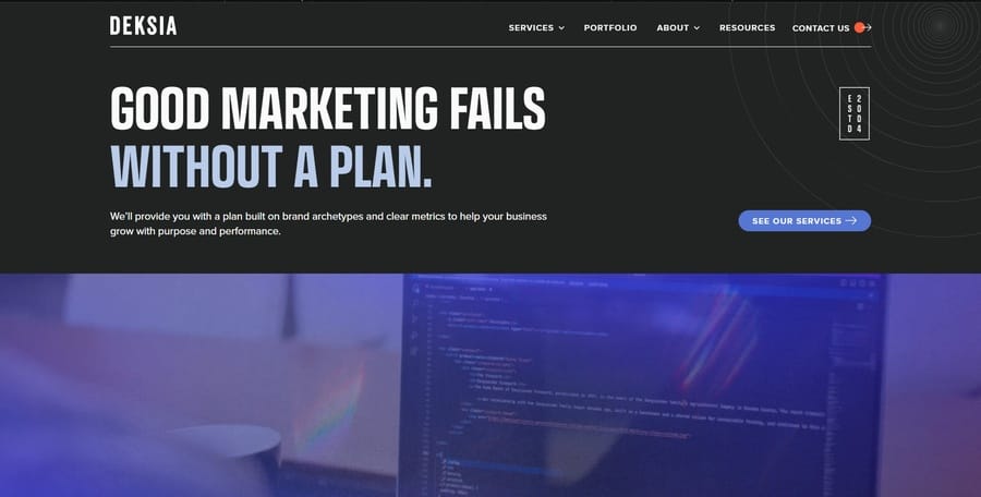 Deksia website screenshot