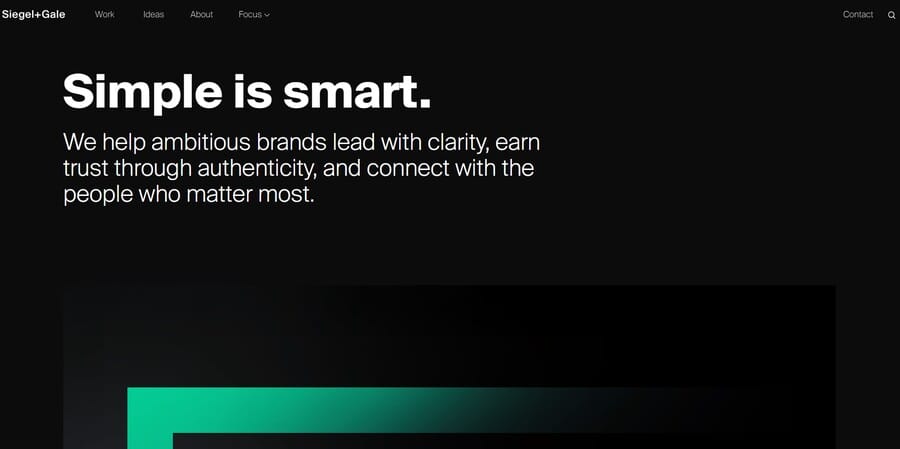 Siegel + Gale website screenshot