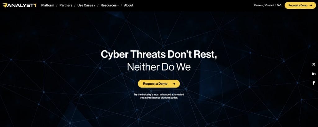 Analyst1 homepage screenshot