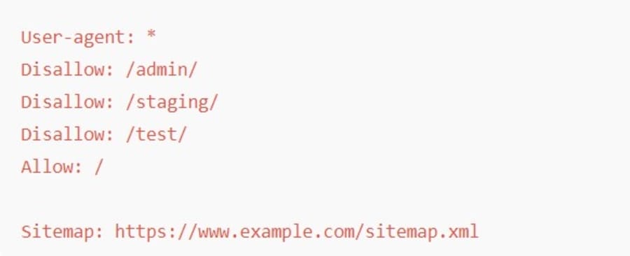 Image showing a robots.txt example