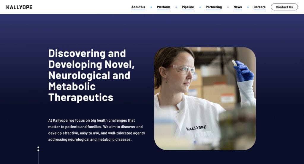 Kallyope homepage screenshot