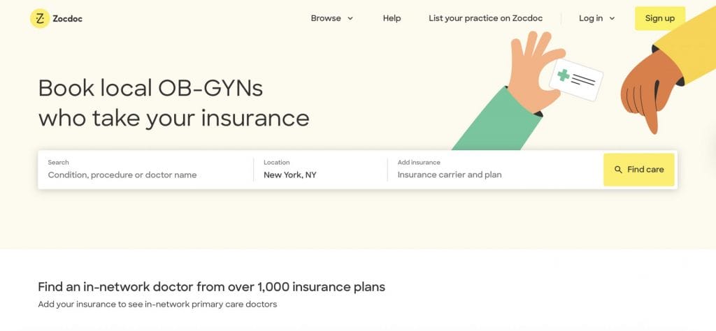 Zodoc homepage screenshot