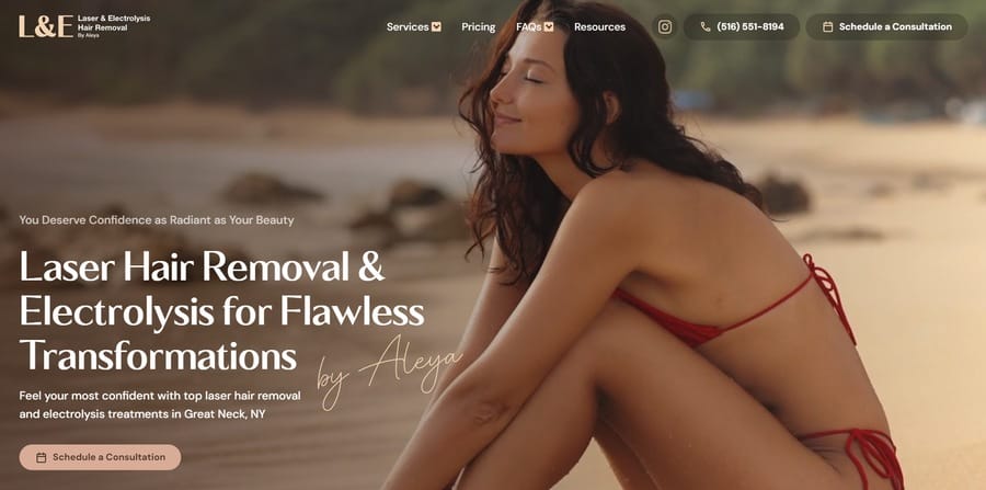 Laser By Aleya website screenshot