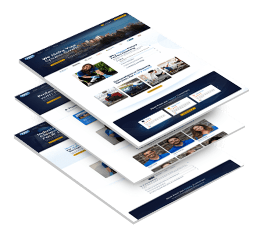 picture-perfect-cleaning-three-stacked Three stacked images of Picture Perfect Cleaning's website design