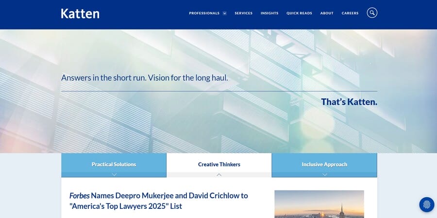 Katten Muchin Rosenman LLP website screenshot