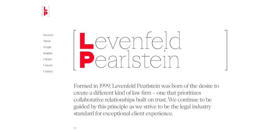 Levenfeld Pearlstein website screenshot